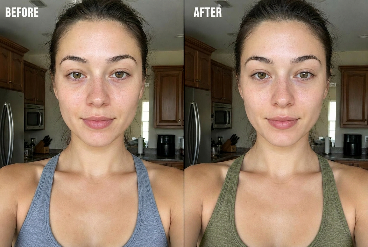Before and after 30 days of D-BLOAT — Chloe